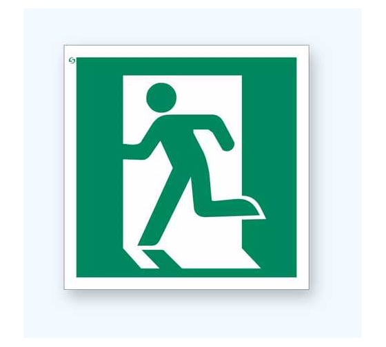 Знак Е01-01 "Выход здесь (левосторонний)" Стандарт Знак 200x200 мм, пленка ПП 00-00023711 1