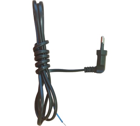 Шнур сетевой с угловой вилкой СПб УПП-5 ШВВП 2x0,5 черный 3,0 м 14070