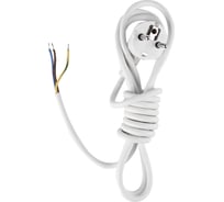 Шнур сетевой СПб УПП-5 с вилкой ПВС 3x1,5-81 белый 3,0 м 100037