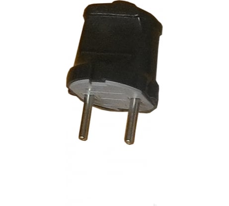 Вилка Пан Электрик 16А, 250В, б/з, прямой вывод проводника, ABS-пластик, черная 24202 4