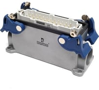 Вилка Emas 4-фиксатора, боковой ввод, 24 полюса, 16А, 400В. EBM24FD14