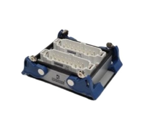 Низкая вилка Emas 4-фиксатора, для панели, 32 полюса, 16А, EBM32FM44