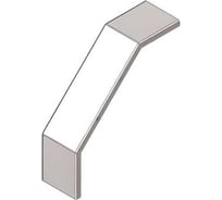 Крышка лотка замкового АО "КЗЭМИ" КЛСЗ 100x100-90 (Rп300) УХЛ1 для поворота трассы вниз на 90, радиус поворота трассы 300 мм, горячее цинкование S1,5 П0000026580