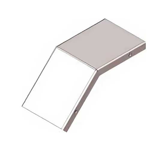 Крышка лотка замкового АО "КЗЭМИ" КЛСЗ 100x50-45 (Rп300) УХЛ1 для поворота трассы вниз на 45, радиус поворота трассы 300 мм,оцинкованный лист, S1,5 П0000026743 1