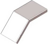 Крышка лотка замкового АО "КЗЭМИ" КЛСЗ 400x100-45 (Rп600) УТ1,5 для поворота трассы вниз на 45, радиус поворота трассы 600 мм, горячее цинкование S1,5 П0000028683