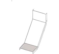 Крышка лотка АО "КЗЭМИ" КЛП 100x65-90 УХЛ2,5 для поворота трассы вверх на 90, оцинкованный лист S1,5 П0000009649