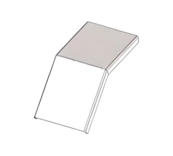 Крышка лотка АО "КЗЭМИ" КЛС 600x80-45 УТ1,5 для поворота трассы вниз на 45, оцинкованный лист S1,5 П0000004244