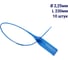 Пломба пластиковая номерная ООО Пломба.Ру D 2,25 мм L 230 мм, Цвет синий 10 шт, 1602 МП, 1006361 1