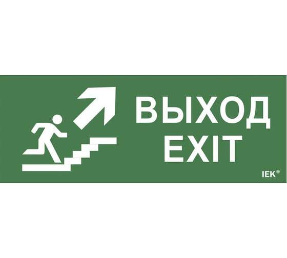 Самоклеящаяся этикетка IEK Выход, лестница вверх, фигура, ДПА, IP20, 54 LPC10-1-24-09-VLVVF 1
