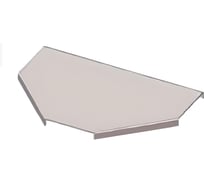Крышка к тройниковому лотку АО "КЗЭМИ" КЛТ 300 (Rп300) УХЛ, радиус поворота трассы 600 мм,оцинкованный лист S1,5 П0000028222