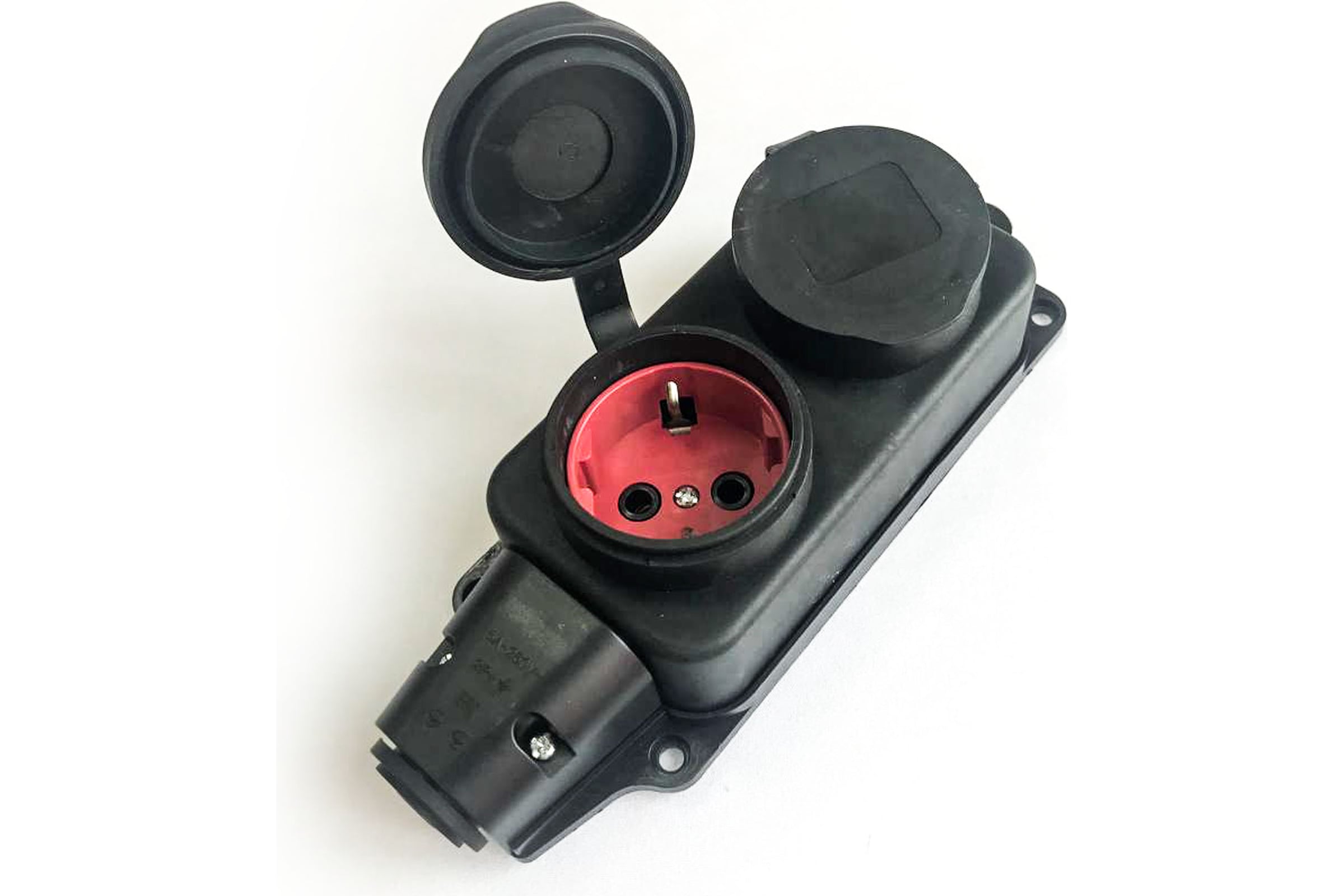 КолодкаштепсельнаяКОСМОС16АкаучукIP442гнездачерный,KKsm-2g-Z-IP(B)16A
