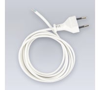 Сетевой шнур ELEGANZ с вилкой (2x0.5, длина 1.8м) - 220v Белый., 1шт 25600