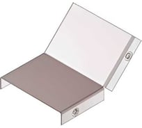 Крышка лотка замкового АО "КЗЭМИ" КЛПЗ 400x100-45 (Rп600) УТ1,5 для поворота трассы вверх на 45, радиус поворота трассы 600 мм, горячее цинкование, S1,5 П0000028688