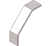 Крышка лотка замкового АО "КЗЭМИ" КЛСЗ 150x65-90 УТ1,5 для поворота трассы вниз на 90, оцинкованный лист, S1,0 П0000001348