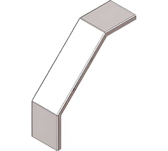 Крышка лотка замкового АО "КЗЭМИ" КЛСЗ 200x100-90 (Rп300) УХЛ1 для поворота трассы вниз на 90, радиус поворота трассы 300 мм, оцинкованный лист S1,5 П0000028162 1