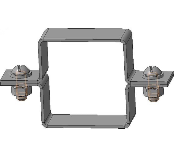 Зажим АО "КЗЭМИ" крышки поясного типа ЗКПТ 50x100 УХЛ1, горячее цинкование, S1,5 П0000029069 1