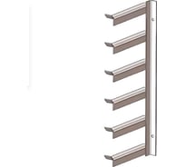 Кронштейн полочный для вертикальных стен АО "КЗЭМИ" П5В10 У3, лак, 10 полок (L352), L 1500 П0000026248