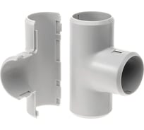 Разборный тройник Промрукав д32 безгалогенный HF атмосферостойкий серый 15шт PR13.0367