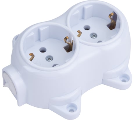 Двухместная розетка SVET РА16-5222 белая серия ретро SV0302-0021