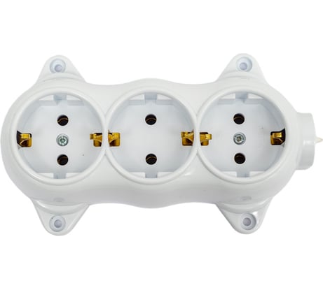 Трехместная розетка SVET РА16-5223 белая серия ретро SV0302-0023