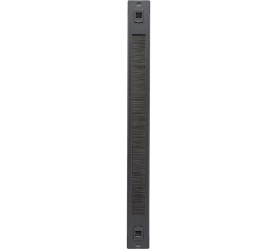 Панель LANMASTER 19 с щеточным вводом 1U, быстросъемная, черная LAN-DC-TLBRP-1U