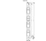 Стойка кронштейна рожкового прямолинейного АО "КЗЭМИ" К1350.001А-05 , без покрытия, 14 рожков, L2170мм, S3,0 П0000004098 2