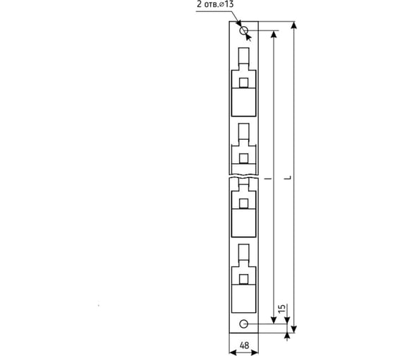 Стойка кронштейна рожкового криволинейного АО "КЗЭМИ" К1351.001А-04, (1...15 рожков), горячее цинкование, L1970мм, S3,0 П0000023333