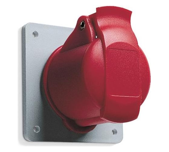 Скрытая кабельная розетка ABB 32А, 3Р+N+E, IP44, 415В, прямой фланец CEWE 2CMA193259R1000 1