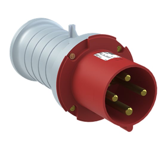 Кабельная вилка ABB CEWE 63А, 3Р+E, IР44, переносная, 415В 2CMA166752R1000 1