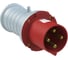 Кабельная вилка ABB CEWE 63А, 3Р+E, IР44, переносная, 415В 2CMA166752R1000 1