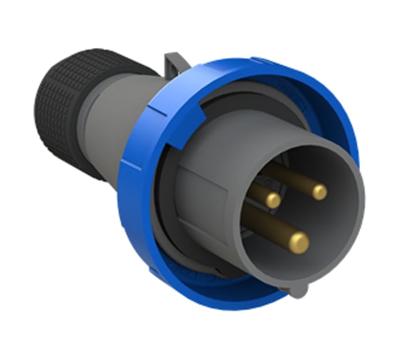 Кабельная вилка ABB Easy&Safe 216EP6W, 16А, 2P+E, IP67, 6ч 2CMA101072R1000 1