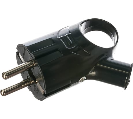 Электрическая кабельная вилка LANMASTER нем. ст., 2К+З, 16A, 250V, черная, LAN-CEE-7/4-45