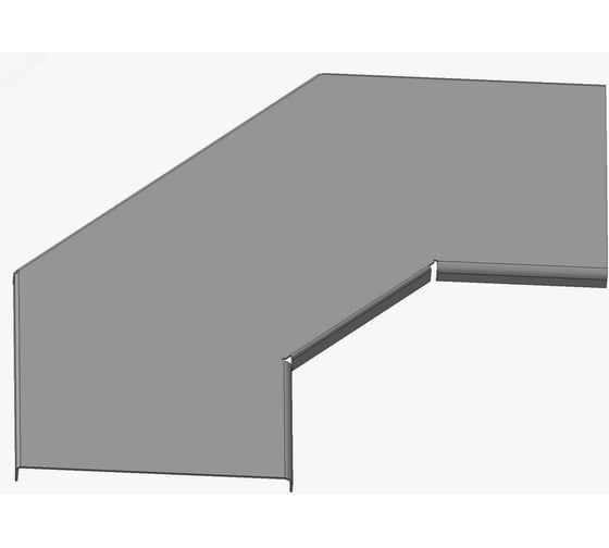 Крышка секции угловой АО "КЗЭМИ" КНЛ-У20-135 УТ1,5, оцинкованный лист, S1,5 П0000022483 1