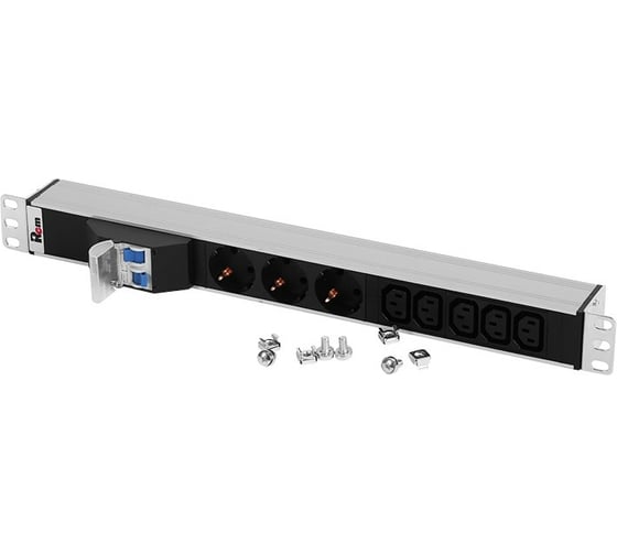 Блок розеток REM Rem-32 с автоматом, 3 Sсhuko, 5 IEC 60320 C13 R-32-3S-5C13-A-440-K