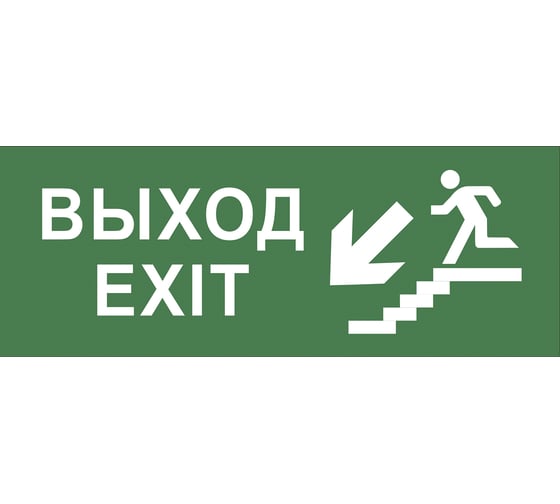 Самоклеящаяся этикетка ЭРА INFODBA013 Выход/лестница вниз/фигура, 200х60мм, DPA/DBA, 5/20000 Б0048465 1