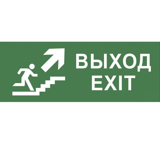 Самоклеящаяся этикетка ЭРА INFODBA014 Выход/лестница вверх/фигура, 200х60мм, DPA/DBA, 5/15000 Б0048466 1