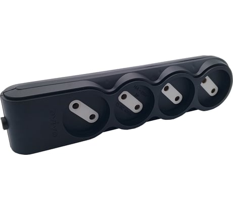 Колодка 4-местная Ovivo б/з черная 700-080000-104