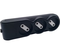 Колодка 3-местная Ovivo б/з черная 700-080000-103