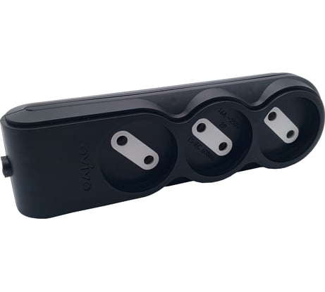 Колодка 3-местная Ovivo б/з черная 700-080000-103