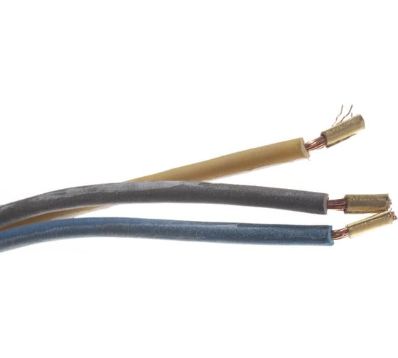 Сетевой шнур LUX V3 ПВС 3x0.75 5м, с вилкой, с заземлением, белый 4606400609698