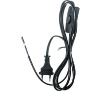 Сетевой шнур с вилкой и выключателем Uniel UCX-C10/02A-170, BLACK, 2А, 500Вт, 1,7м UL-00004429