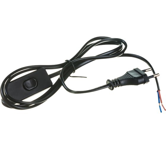 Сетевой шнур с вилкой и выключателем Uniel UCX-C10/02A-170, BLACK, 2А, 500Вт, 1,7м UL-00004429