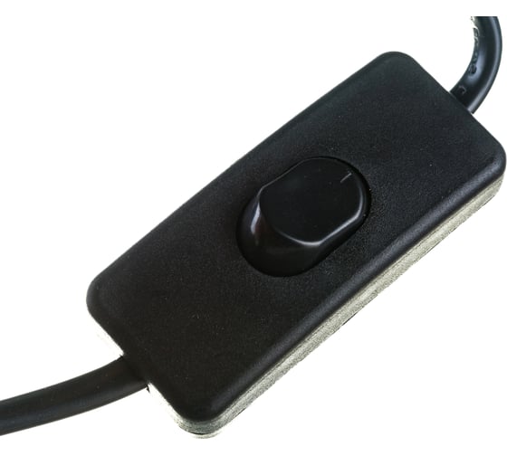 Сетевой шнур с вилкой и выключателем Uniel UCX-C10/02A-170, BLACK, 2А, 500Вт, 1,7м UL-00004429
