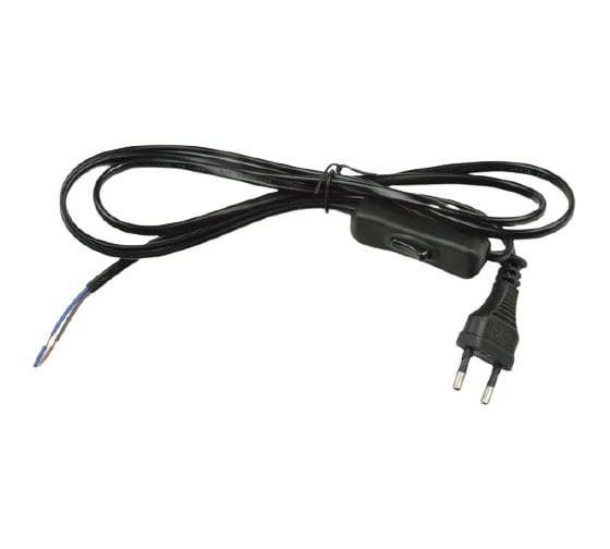 Сетевой шнур с вилкой и выключателем Uniel UCX-C11/02A-170, BLACK, UL-00004432 1