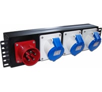 Блок розеток 19 трехфазный, 1х3 IEC309, 32A без шнура питания TWT-PDU-32AI9-3P