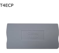 Крышка торцевая для 2-контактной push-in клеммы 4 мм2 Провенто серая, 50 шт T4ECP