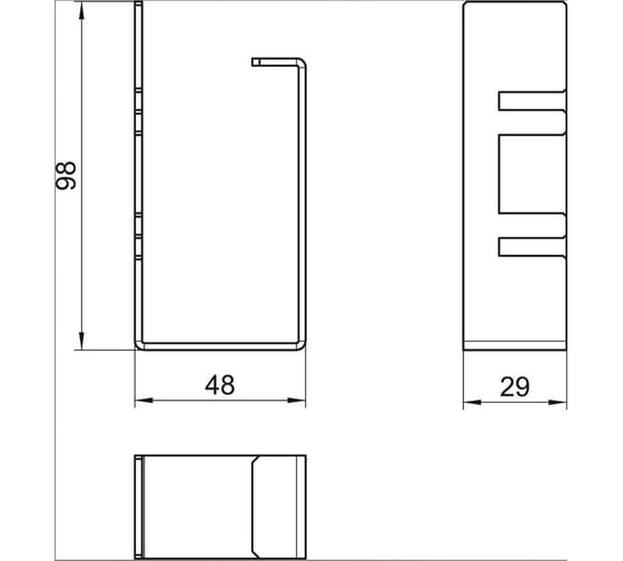 Кабельный зажим для короба OBO Bettermann LKM 98x48x29 мм, сталь 6249881