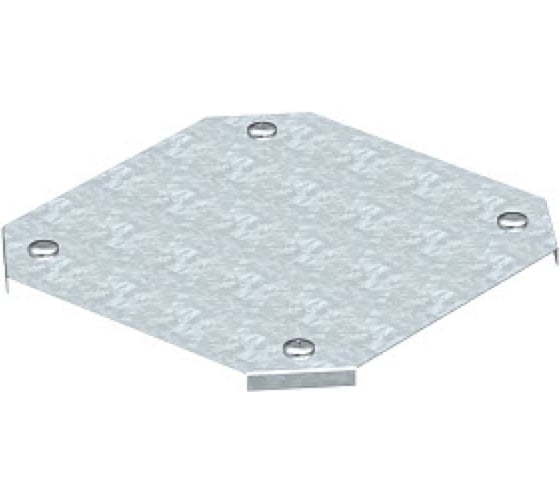 Крышка крестовой секции OBO Bettermann DFK 100 DD, для листовых лотков, B=100 мм, сталь, горячий цинк 7131089 1