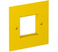 Накладка блока питания OBO Bettermann VH для монтажа устройств (1 ЭУИ 45x45 мм) 95x95 мм, желтая 6109840