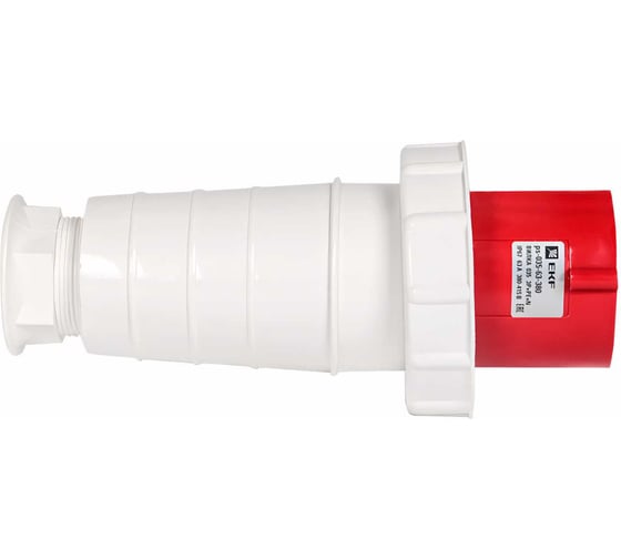 Переносная вилка EKF 035 3Р+РЕ+N 63А 380В IP67 ps-035-63-380